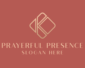 Elegant Gold Company Letter K logo design