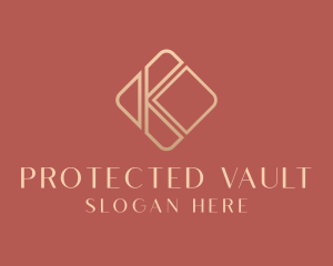 Elegant Gold Company Letter K logo design