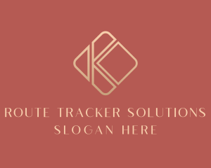 Elegant Gold Company Letter K logo design