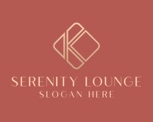 Elegant Gold Company Letter K logo design