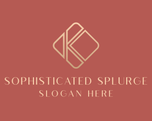 Elegant Gold Company Letter K logo design