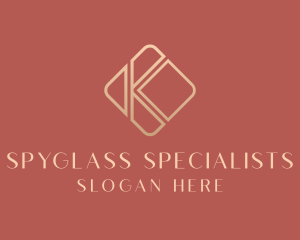 Elegant Gold Company Letter K logo design