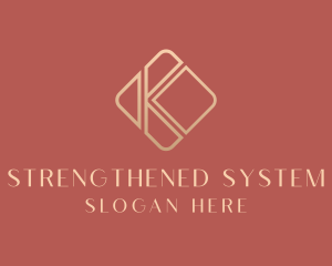 Elegant Gold Company Letter K logo design