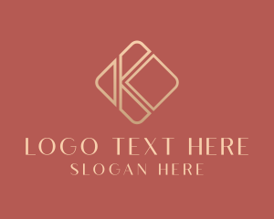 Company - Elegant Gold Company Letter K logo design