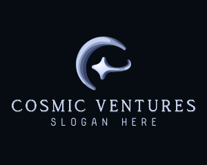 Cosmic Moon Star logo design