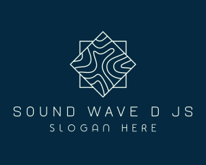 Abstract Wave Map logo design