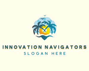 Island Beach Travel logo design