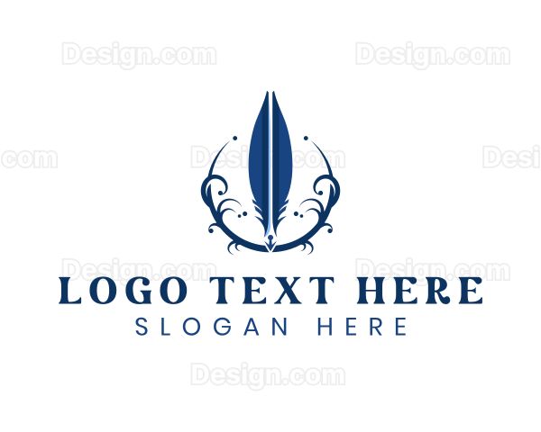 Quill Pen Feather Logo