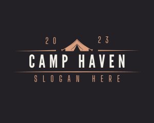Retro Camping Tent logo