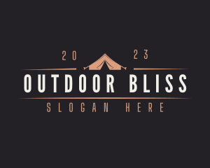 Retro Camping Tent logo design