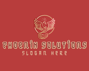 Red Phoenix Mythology logo design