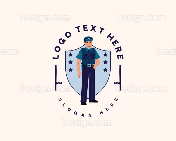 Police Officer Baton Logo