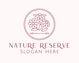 Nature Daisy Badge logo design