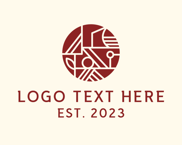 Ancient-pattern logo example 4