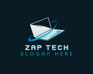 Computer Laptop Tech logo design