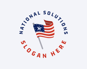 National American Flag logo design