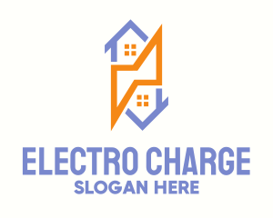 Electrical Bolt Homes logo design