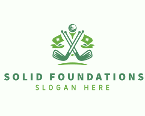 Sports Golf Clubs Logo