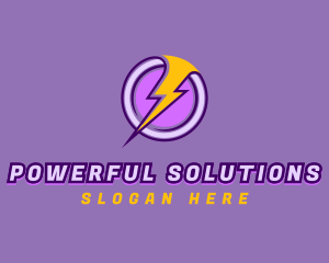 Energy Lightning Power logo design