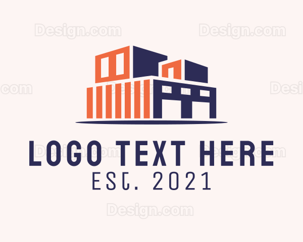 Storage Warehouse Building Logo