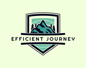 Mountain Tree Outdoor Hiking logo design