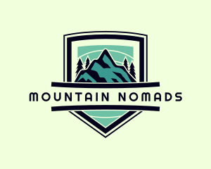 Mountain Tree Outdoor Hiking logo design