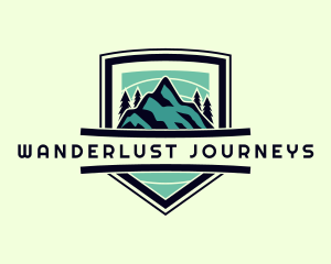 Mountain Tree Outdoor Hiking logo design