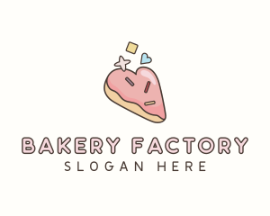 Cookie Bakery Heart logo design