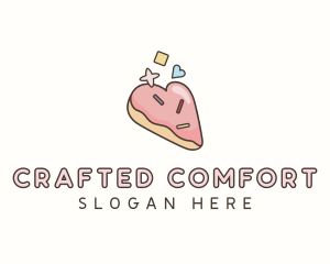 Cookie Bakery Heart logo design