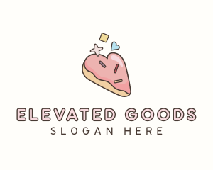 Cookie Bakery Heart logo design