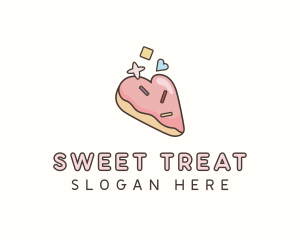 Cookie Bakery Heart logo design