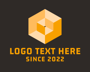 Yellow Construction Cube logo