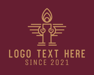 Gold Spiritual Candlestick  logo