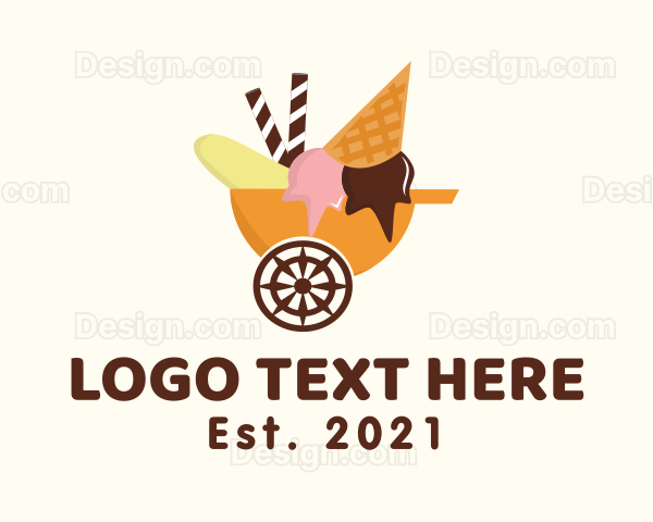 Ice Cream Cart Logo