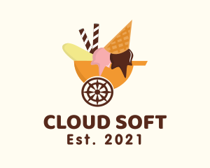 Ice Cream Cart  logo design