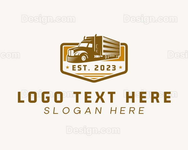 Logistics Trucking Badge Logo