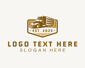 Logistics Trucking Badge logo
