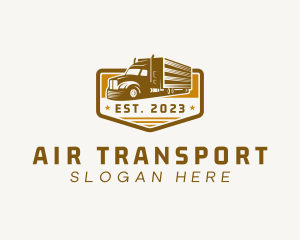 Logistics Trucking Badge logo design