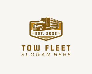 Logistics Trucking Badge logo design