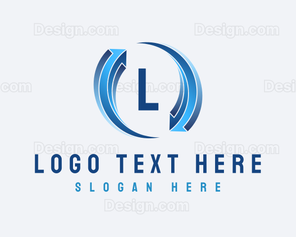 Gradient Arrow Loop Logo