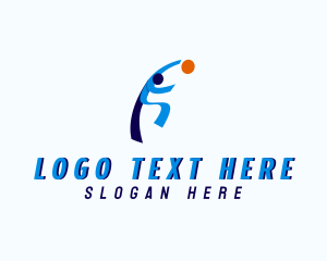 Sports - Volleyball Sports Athlete logo design
