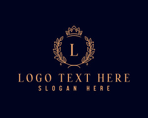 Luxury Wreath Crown logo