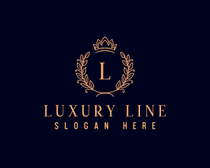 Luxury Wreath Crown logo design