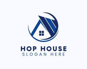 Blue House Real Estate logo design