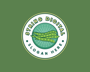 String Beans Legume logo design