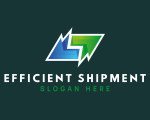 Gradient Freight Arrows logo design