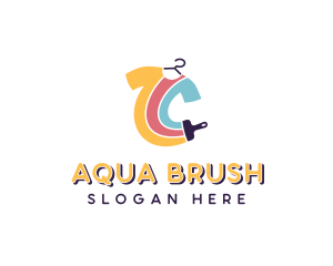 Paint Brush T-shirt Printing logo design