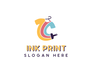 Paint Brush T-shirt Printing logo design