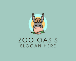 Zoo Animal Donkey  logo design