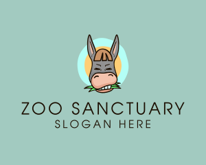 Zoo Animal Donkey  logo design